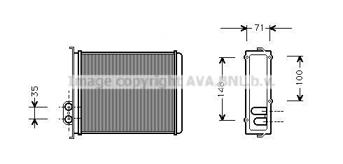 AVA QUALITY COOLING Soojusvaheti,salongiküte VOA6085